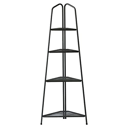 Image of VegTrug Modern Corner Plant Stand 4 Shelf, PSM-C04 UK, Black