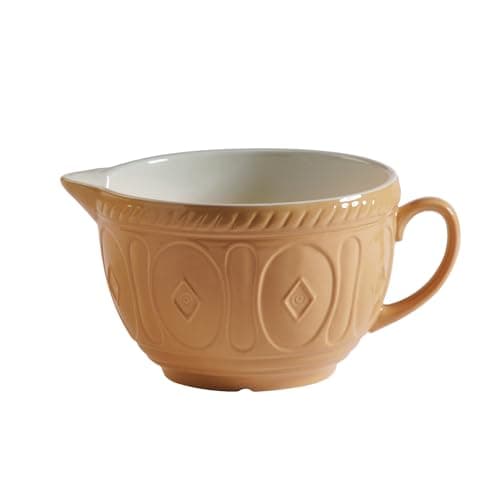 Image of Mason Cash Cane Batter Bowl | Iconic 25cm Earthenware Bowl | 1.9 Litre Capacity | Dishwasher Safe | Pouring Lip & Handle | Classic British Design