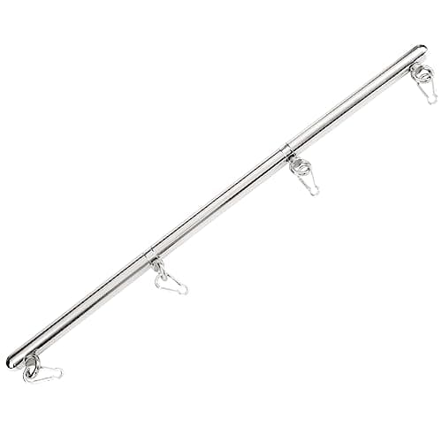 Image of Penjoy Stainless Steel Adjustable Pilates Spreader Bar Set - Sports Aid Training Yoga Stretching Bars Gym Fitness Equipment - Silver