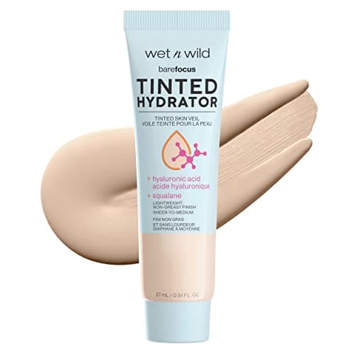 Image of Wet n Wild Bare Focus Tinted Hydrator, Oil-Free Tinted Moisturizer with Hyaluronic Acid, Semi-Matte Sheer-to-Medium Coverage, Light Medium