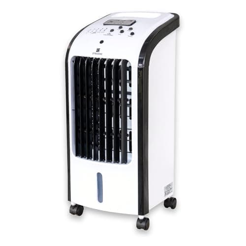 Image of Straame Evaporative Air Cooler with Humidifier, 4L Detachable Tank, Remote Control, 2 Ice Packs, 3 Speeds, 7.5 Hour Timer, Portable Air Cooler for Bedroom, Room Cooler with Auto Swing & Caster Wheels
