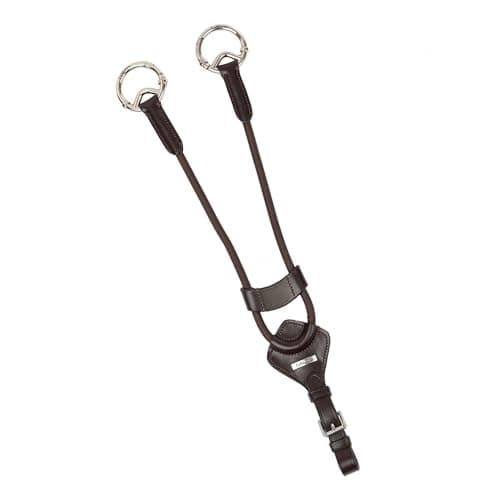 Image of LeMieux Elasticated Martingale Attachment - Brown/Silver Pony