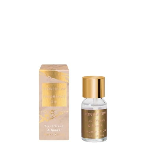 Image of Stoneglow Luna Collection - Ylang ylang & Amber 15ml Scented Fragrance Oil of ylang ylang, amber, iris, jasmine, bkack pepper, cinnamon & ginger - Pink & Gold