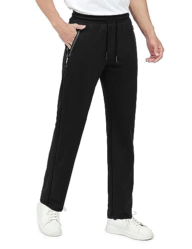 Image of cioiniei Joggers for Men UK Running Gym Breathable Casual Mens Tracksuit Bottoms Adult Sports Sweatpants Training Jogging Trousers Black 2XL