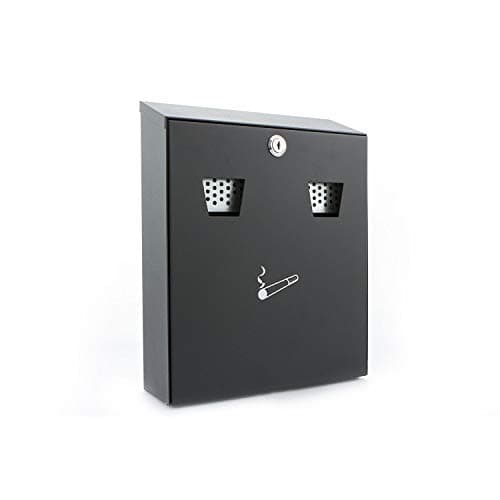 Image of Sterling CIG2BK 255 x 320 x 75 mm Powder Coated Cigarette Bin - Black