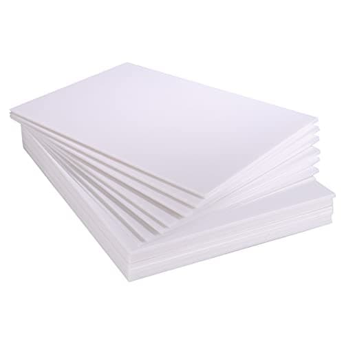 Image of ASelected 10 Pack A3 (420 x 297mm) Foam Board, 5mm Thick Polystyrene Foam Sheet for Model Making, Mounting Photos, Presentations, Arts and Crafts Projects (White)