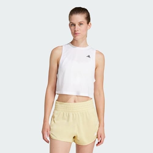 Image of adidas Women's Train Essentials Boxy Workout Tank, White, S