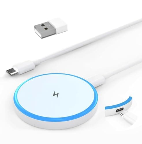 Image of Magnetic Wireless Charger 15W Apple Mag-Safe Charger Fast Charging Pad with 6FT USB C Cable for iPhone 17 Pro Max/17/16/15/14/13/12 Series & AirPods 3/2/Pro Wireless Charger iPhone Pad with Dual Ports