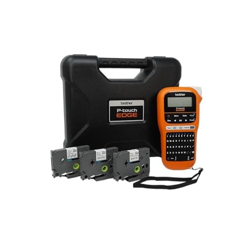 Image of Brother PT-E110BP Contractor Kit: P-Touch Handheld Industrial Label Printer Plus 3 Tapes (up to 12mm Labels)