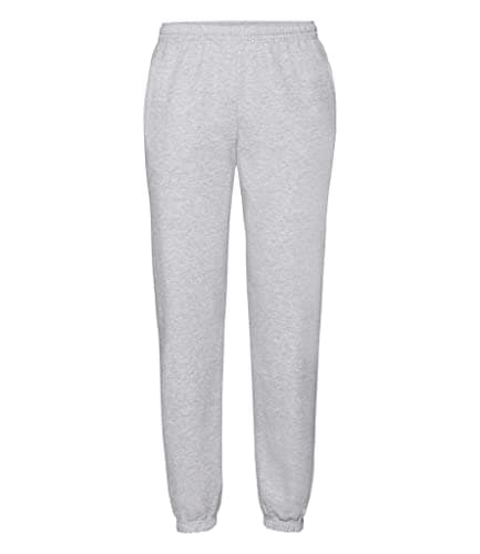 Image of Fruit of the Loom Men's Elasticated Cuff Classic Jog Pants, Heather Grey, Large