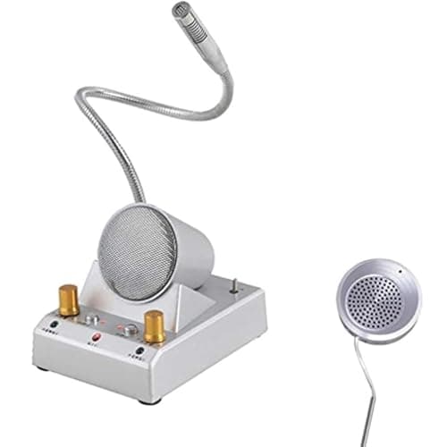 Image of Window Speaker Intercom System, Dual-Way Talk Through Glass Intercom with Noise Reduction & Clear Sound, Two-Way Communication for Bank, Office, Hospital, Counter