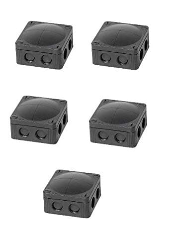 Image of WISKA COMBI 308/5/S Enclosure, IP66, Junction Box, 51 mm, 85 mm, 85 mm, PP (Polypropylene), Black (5 pieces)