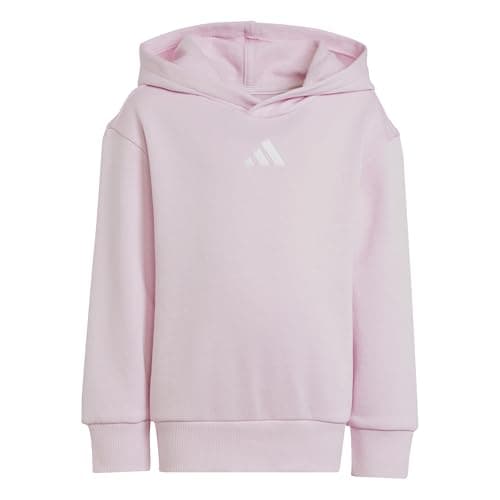 Image of adidas Unisex Kids ESSENTIALS HOODIE, clear pink/white, 3-4 Years