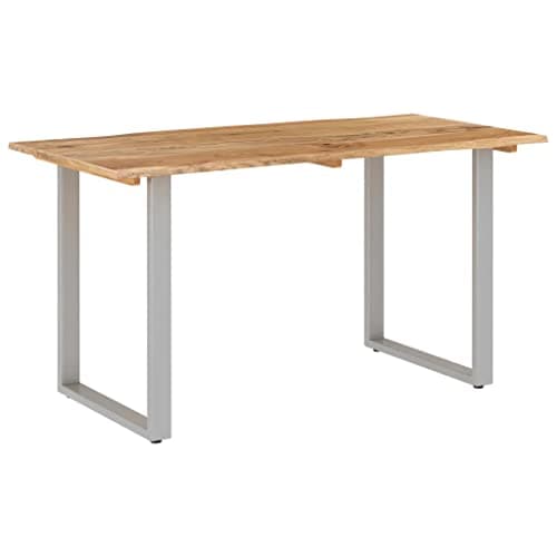 Image of vidaXL Solid Acacia Wood Dining Table Dinner Table Eating Table Tree Log Table Tree Trunk Table Dining Room Kitchen Furniture 140x70x76cm