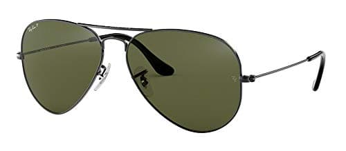 Image of Ray Ban RB3025 004/58 58M Gunmetal/Polarized Green Aviator