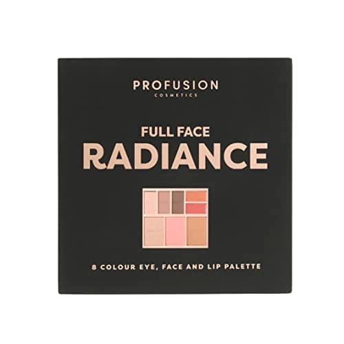 Image of Profusion Cosmetics Full Face Palette Radiance, 8 Shade Eye, Face and Lip Palette for Natural and Bold Makeup Looks, Ultimate Makeup Essential for Medium to Deep Complexions, Radiance