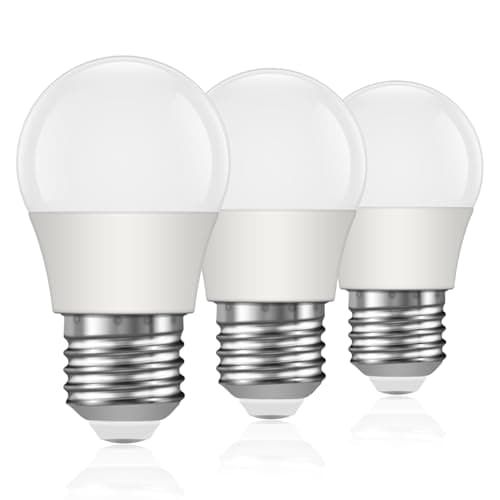 Image of Ddlisu E27 Edison Screw Bulb, G45 Golf Ball LED Bulbs, 5W E27 Energy Saving MiNi Ball Light, 450LM LED Lamp, 2700K Warm White Day Light Round Frosted Light Bulb,40W Equivalent, Non-Dimmable, 3 Pack