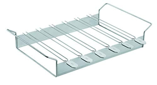 Image of RÖSLE holder with grill skewers, attachment for preparing shashlik and vegetables, 6 pieces, stainless steel 18/10, dishwasher-safe
