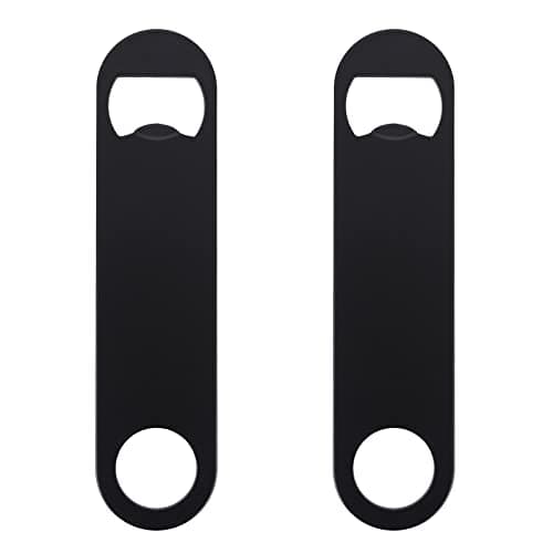 Image of cobee Beer Bottle Openers, 2 Pieces Flat Bottle Opener Stainless Steel Beer Opener Bar Bottle Opener for Kitchen Bar Restaurant