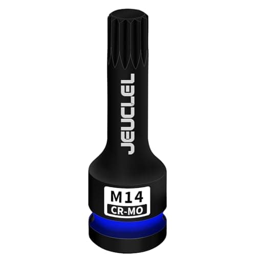 Image of JEUCLEL M14 Triple Square Impact Spline Bit Socket, 14mm Metric 1/2-Inch Impact Drive Triple Square Socket, Cr-Mo Steel Lengthen Screwdriver Adapter Use with Drivers or Ratchets