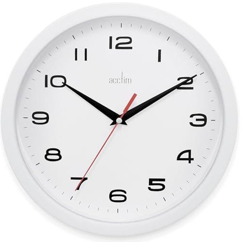 Image of Acctim Aylesbury Kitchen Wall Clock Quartz White 25cm 92/301