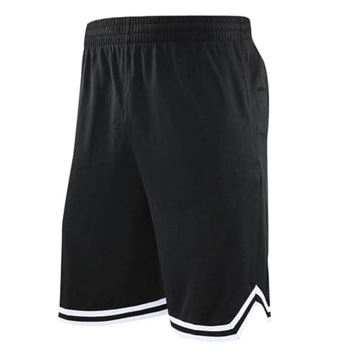 Image of Generisch Long Basketball Shorts for Men with Zipper Pocket 11 Inch Mesh Sports Play Basketball Court Star Fitness Sports Shorts Gym Men 2025, black, 4XL
