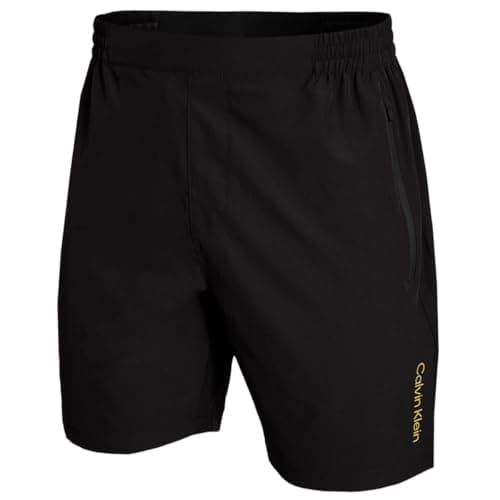 Image of Calvin Klein Mens Versa Lightweight Shorts - Black/Dark Yellow - XXL