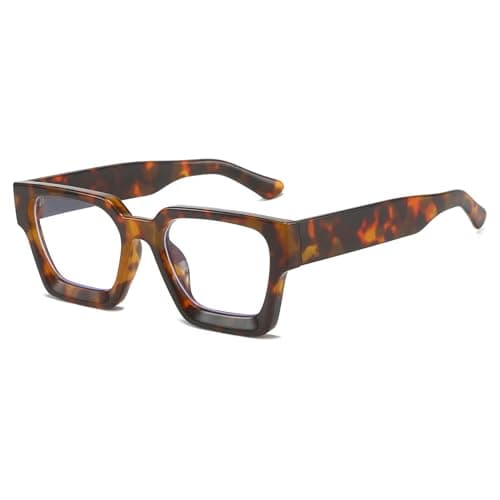 Image of YAMEIZE Blue Light Blocking Glasses for Women Men Square Eyeglasses Computer Gaming Anti Blue Light Thick Frame Glasses