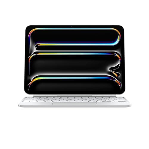 Image of Apple iPad Magic Keyboard Case for iPad Pro 11-inch (M4), Great Typing Experience, Built-in Trackpad, Function Row, British English - White 