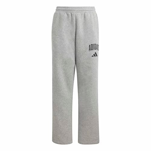 Image of adidas Unisex Kids Seasonals Collegiate Typography Pant, Medium Grey Heather/Black, 13-14 Years