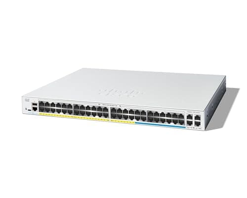 Image of Cisco Catalyst 1300-48MGP-4X Managed Switch, 32 Port GE, 16 Port 2.5GE, PoE, 4x10GE SFP+, Limited Lifetime Protection (C1300-48MGP-4X)
