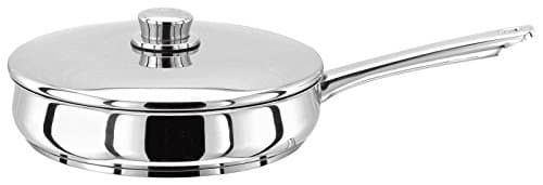 Image of Stellar 1000 24cm Stainless Steel Saute Pan/Frying Pan and Lid