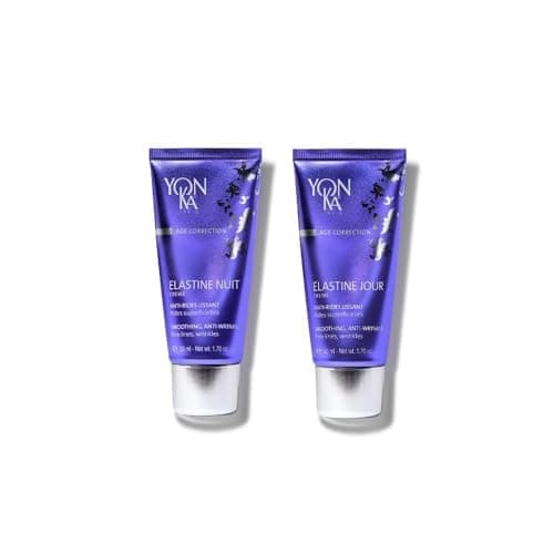 Image of Lift & Firm Duo – Yonka Elastin Anti-Wrinkle Night Cream 50ml - Vitamin C, Elastin Peptides + Elastine Anti-Wrinkle Day Cream 50ml - Smooths Fine Lines, Restores Skin's Elasticity