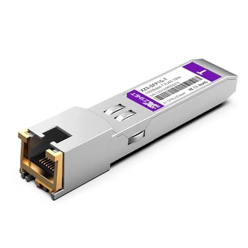 Image of XZSNET 1000BASE-T SFP Transceiver, SFP to RJ45, 1.25G Copper SFP to Ethernet Module Compatible for Cisco GLC-T/SFP-GE-T, Ubiquiti UniFi UF-RJ45-1G, Mikrotik, Meraki, Netgear, D-Link and More, 1 Pack