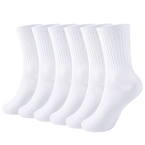 Image of JOCMIC Kids Socks for Boys Girls Half Cushion Toddler School Sports Crew Breathable 10-13 Years