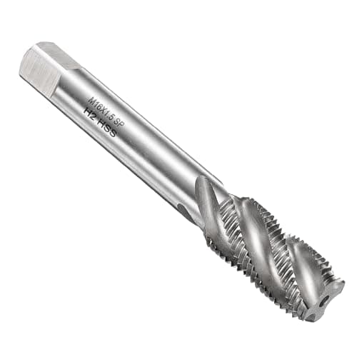 Image of sourcing map Spiral Flute Thread Taps M16 x 1.5 H2 Metric Machine Threading Tap Bit, Uncoated Screw Tapping Repair Tool, M2 High-Speed Steel (HSS)