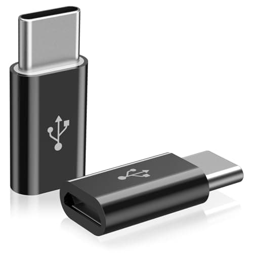 Image of Micro USB to USB C Adapter 2 Pack,Usb Type C Male to Micro Usb Female Adapter usb C Adaptor Compatible with Samsung Galaxy,Huawei,Type-C Phones,Tablets and More (Black)