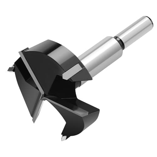 Image of hsawbit 35mm forstner drill bit, Triple-Flute Carbide Tipped Forstner Bit Hole Cutter for Hard Wood, Woodworking Hinge Cutter Hinge Drill Bit