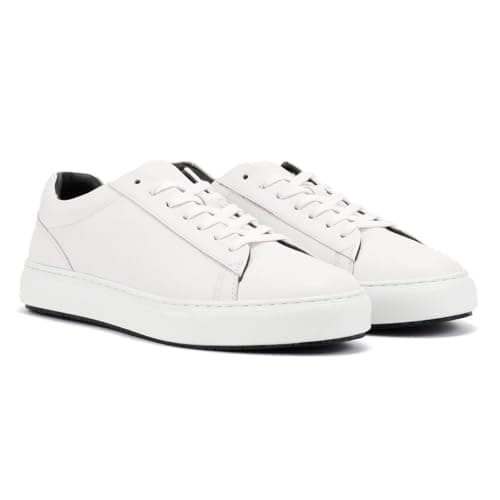 Image of Ben Sherman Ace Cupsole Leather Men's White Trainers - UK 10