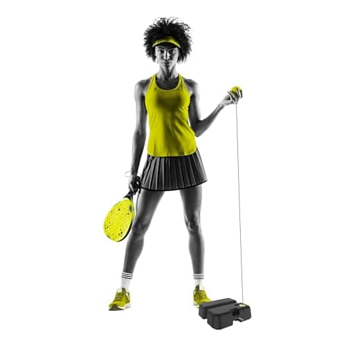 Image of Swingball Pro All Surface Reflex Tennis Trainer with Real Tennis Ball & Power Padel Bat, Recoil Cord, All Surface Base, Solo Tennis Practice, For Ages 6+ to Adult