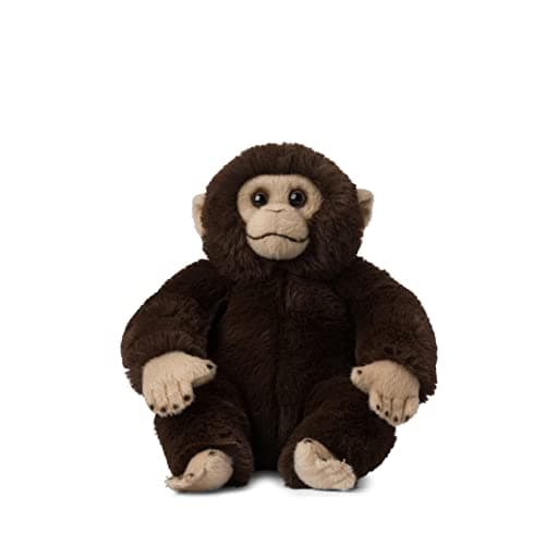 Image of WWF 01102 Eco Plush Toy Chimpanzee, Lifelike Designed Cuddly Toy, Approx. 23 cm Tall, Wonderfully Soft and Cuddly, Hand Wash Possible