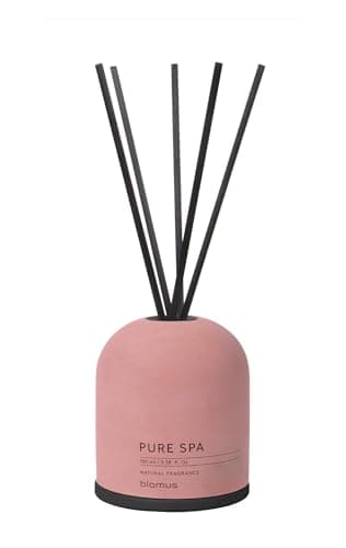 Image of Blomus -FRAGA 69222 Room Fragrance Set Withered Rose Room Fragrance Trendy Concrete Look Natural Fragrance Sea Salt & Sage Room Diffuser Sticks (H x W x D): 27.5 x 9 x 9 cm Withered Rose
