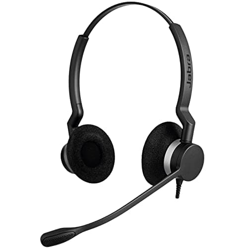 Image of Jabra Biz 2300 USB-A UC On-Ear Stereo Headset - Unified Communications Certified Noise-cancelling and Corded Headphone with Call Control Unit for Deskphones and Softphones