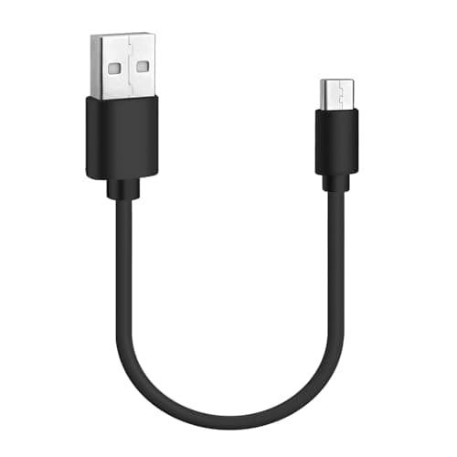 Image of GEEKRIA Type-C Charging Cable Compatible with Sony WF-1000XM5/1000XM4/1000XM3, LinkBuds Fit/Open Charger, USB-A to USB-C Replacement Power Charging Cord (1FT Black)