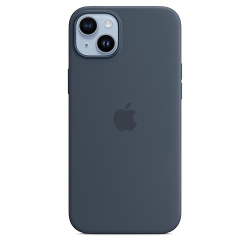 Image of Apple iPhone 14 Plus Silicone Case with MagSafe - Storm Blue 