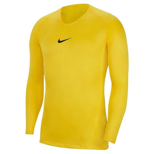 Image of NIKE Mens Dri-fit Park First Layer Sweatshirt, Tour Yellow/Black, L EU