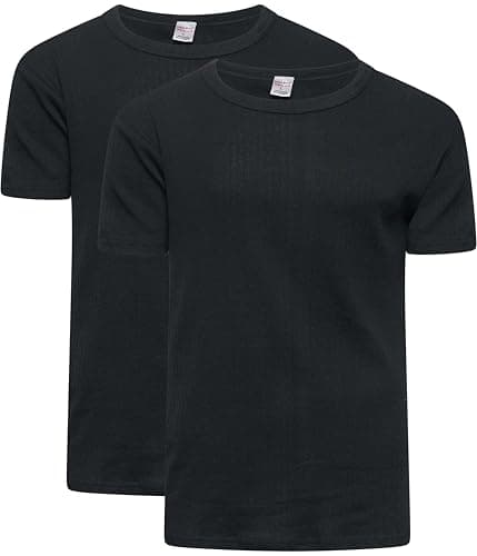 Image of DOLCE ENVY Men's Thermal 2 Pack Half Sleeve Tops Warm Base Layer for Winter Suitable for Daily Use High Performance Half Sleeves Tops (UK, Alpha, M, Regular, Regular, 2 Black)
