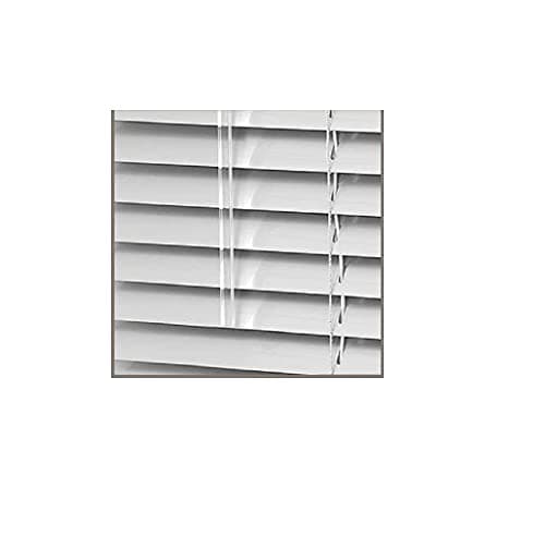 Image of Aluminium Metal Venetian Blinds Trimable Easy Fit 25mm Slat Home Office Silver,Black,White Colours (White, 150 x 150 cm)