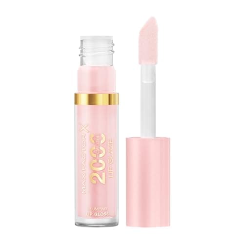 Image of Max Factor 2000 Calorie Lip Glaze Cotton Candy, Full Shine Lip Gloss, Nourishing with Hyaluronic Acid & Squalane, Instant Plump, Non-Sticky, Vanilla-Milk Scent, Fuller Looking Lips