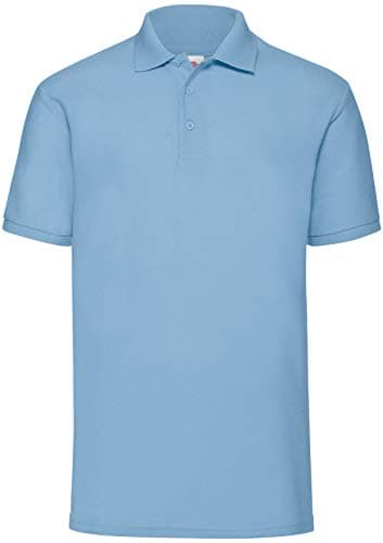 Image of Fruit of the Loom Men's Premium Short Sleeve Polo Shirt, Sky, X-Large
